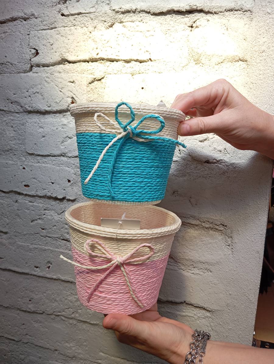 Macetas decoradas y forradas en su interior — foto 2